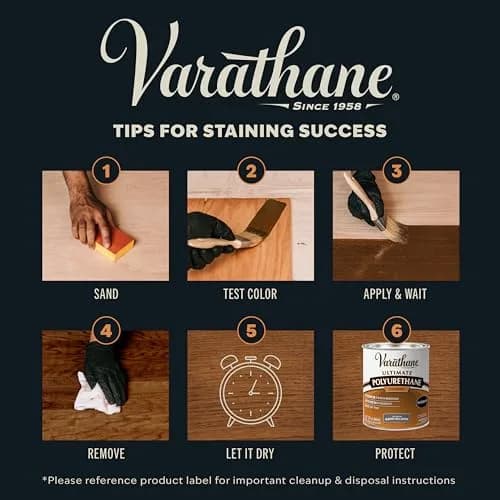 Varathane Premium Fast Dry Wood Stain Golden Oak 946ml (32 Fl Oz) | One Coat Interior Wood Finish thumbnail 7