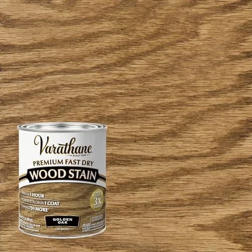 Varathane Premium Fast Dry Wood Stain Golden Oak 946ml (32 Fl Oz) | One Coat Interior Wood Finish thumbnail 2