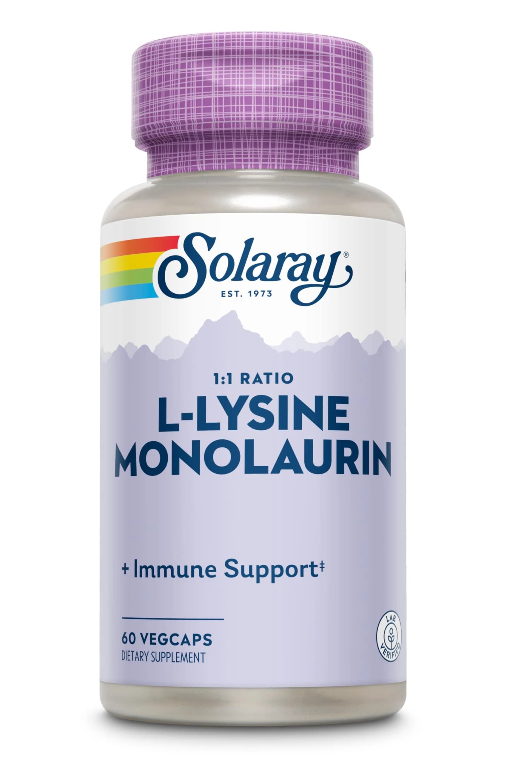 SOLARAY L-Lysine Monolaurin Immune Support Supplement 1,000 mg (500 mg Each) 60 VegCaps | Supports Immune System & Gut Health - view 4