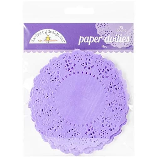 Doodlebug Paper Doilies 4.5-Inch Lilac 75-Pack | Perfect for Crafts and Table Settings thumbnail 1
