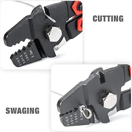 IWISS Wire Rope Swager for Crimping Fishing Lines Up To 2.2mm | 250mm (9.84 in) Heavy Duty Carbon Steel Tool thumbnail 4