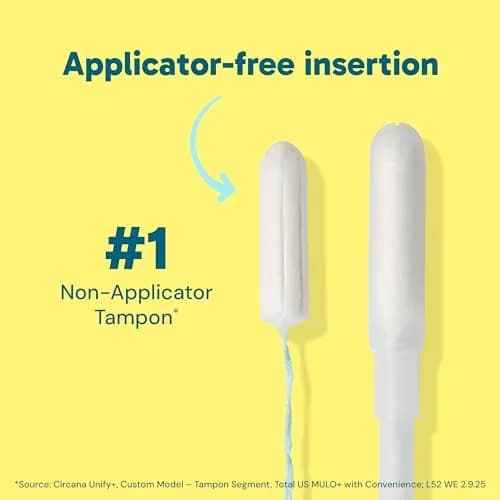 o.b. No Applicator Tampons Multipack (Regular/Super/Super Plus), 40 Count | Dermatologist Tested Tampon thumbnail 8