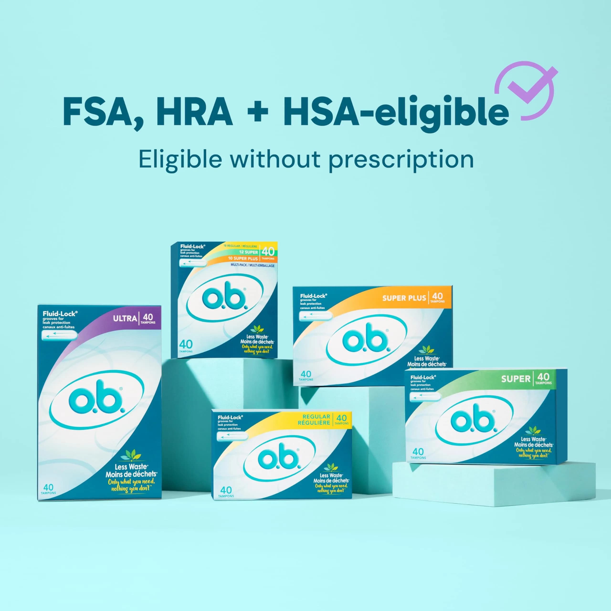 o.b. Digital Tampon, Super Plus Absorbency, 40 Count | Developed by a Gynecologist for Custom Fit - view 5