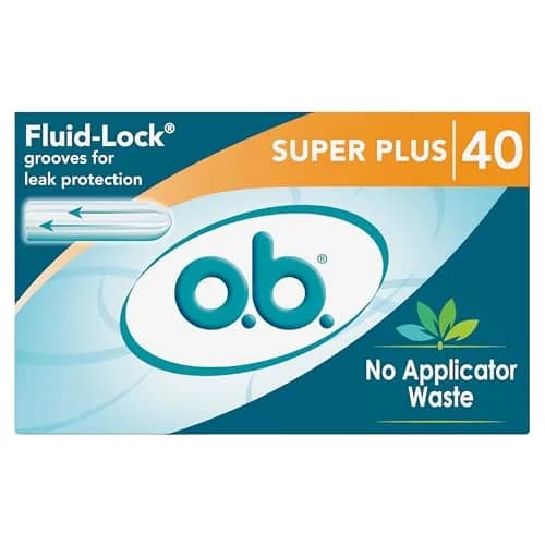 o.b. Digital Tampon, Super Plus Absorbency, 40 Count | Developed by a Gynecologist for Custom Fit thumbnail 1