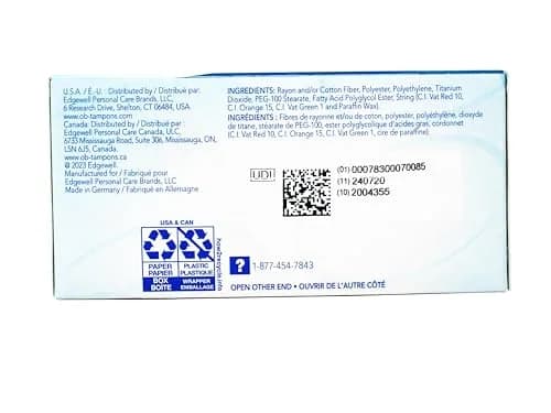 o.b. Pro Comfort Digital Tampons Regular Absorbency 40 Count | Applicator-Free for Discreet Protection thumbnail 5