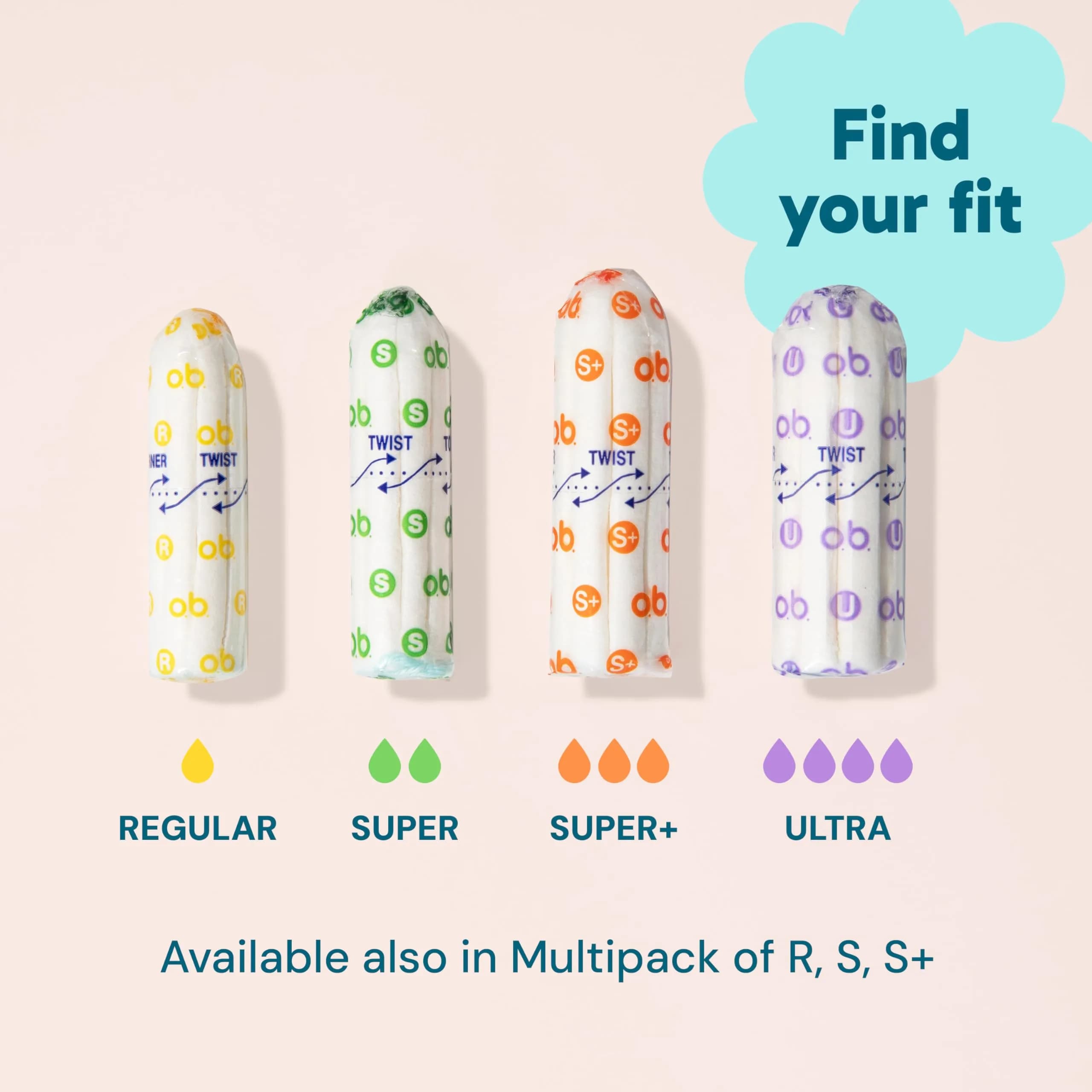 o.b. Tampons Ultra Absorbency, Fragrance-Free, 40 Count (1.8 oz) | Developed by a Gynecologist for Leak Protection - view 9