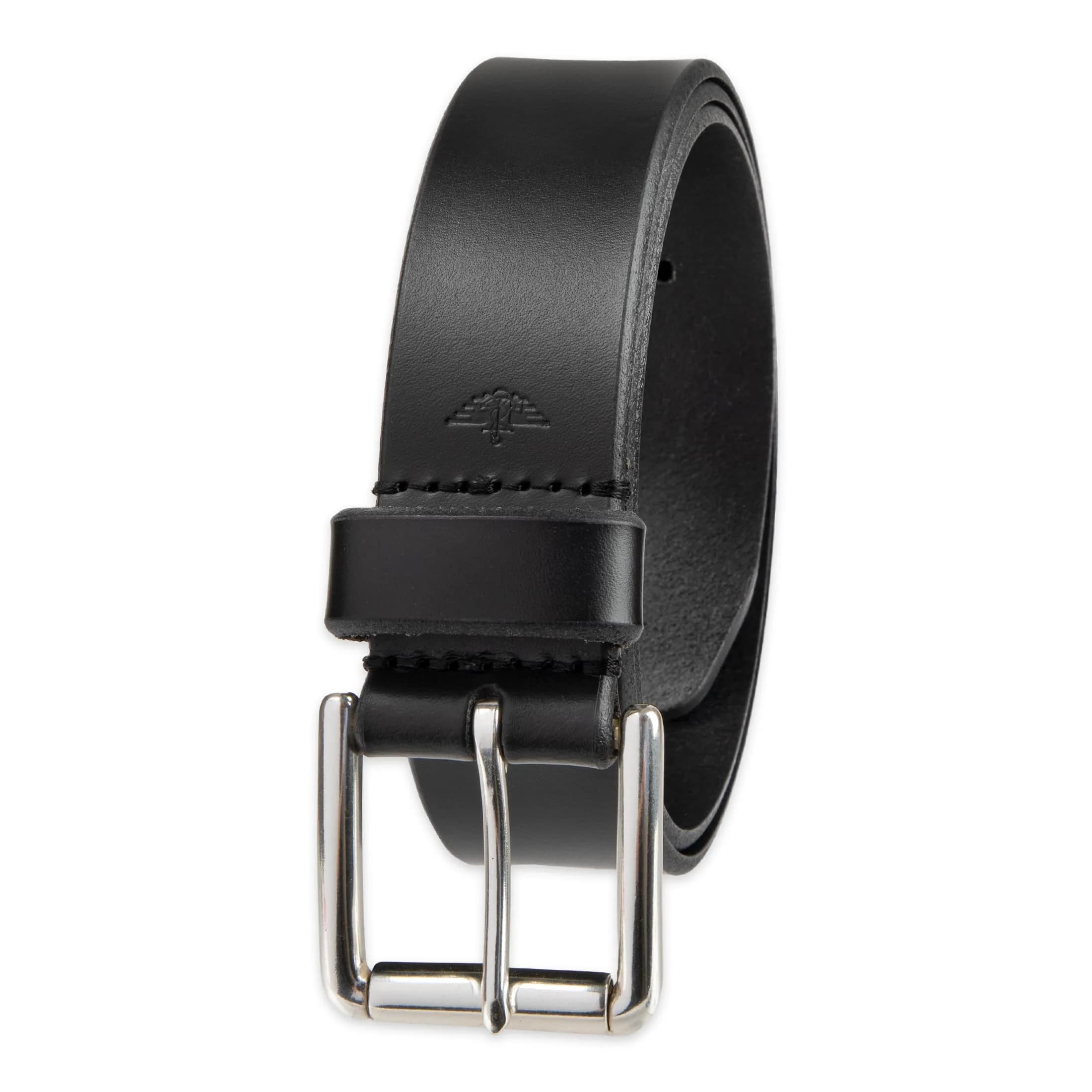Dockers Mens Casual Belt 44 US | Classic Leather Belt with Silver Buckle