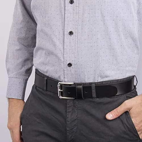 Dockers Mens Casual Belt 44 US | Classic Leather Belt with Silver Buckle thumbnail 6