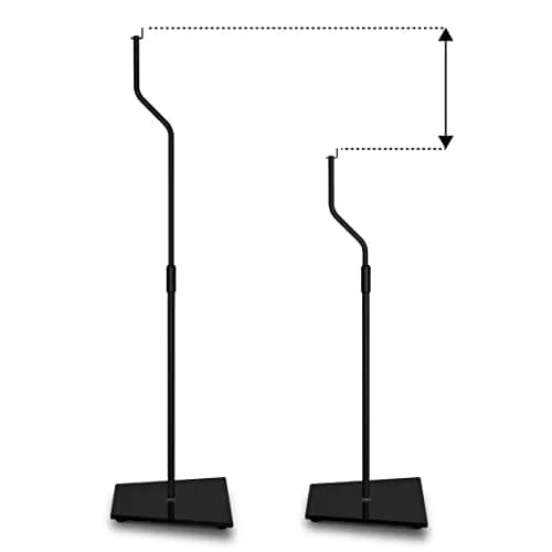 AVF EAK85B-A Adjustable Speaker Floor Stands 31-41 Inch Height | Steel and Glass Pair for Speakers up to 5 kg (11 lbs) thumbnail 6