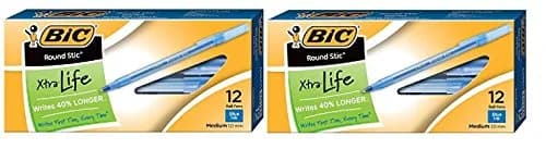 BIC Round Stic Ball Pen, Medium Point, 1.0 mm, Blue Ink | Reliable Writing Instrument for India thumbnail 1