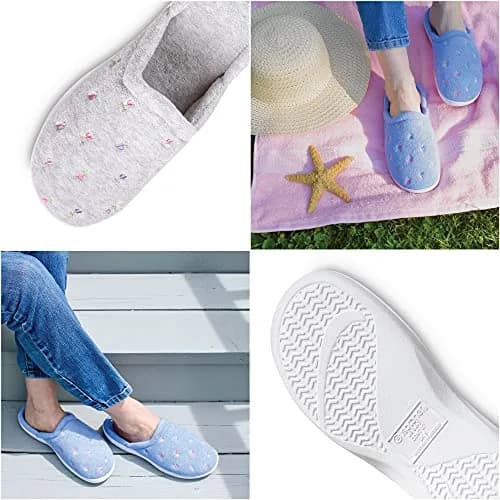 isotoner Women's Indoor/Outdoor Slip-on Secret Sole Clog Slippers with Memory Foam Comfort and Heal Support, 6.5-7 | Supportive, Lightweight & Versatile thumbnail 2