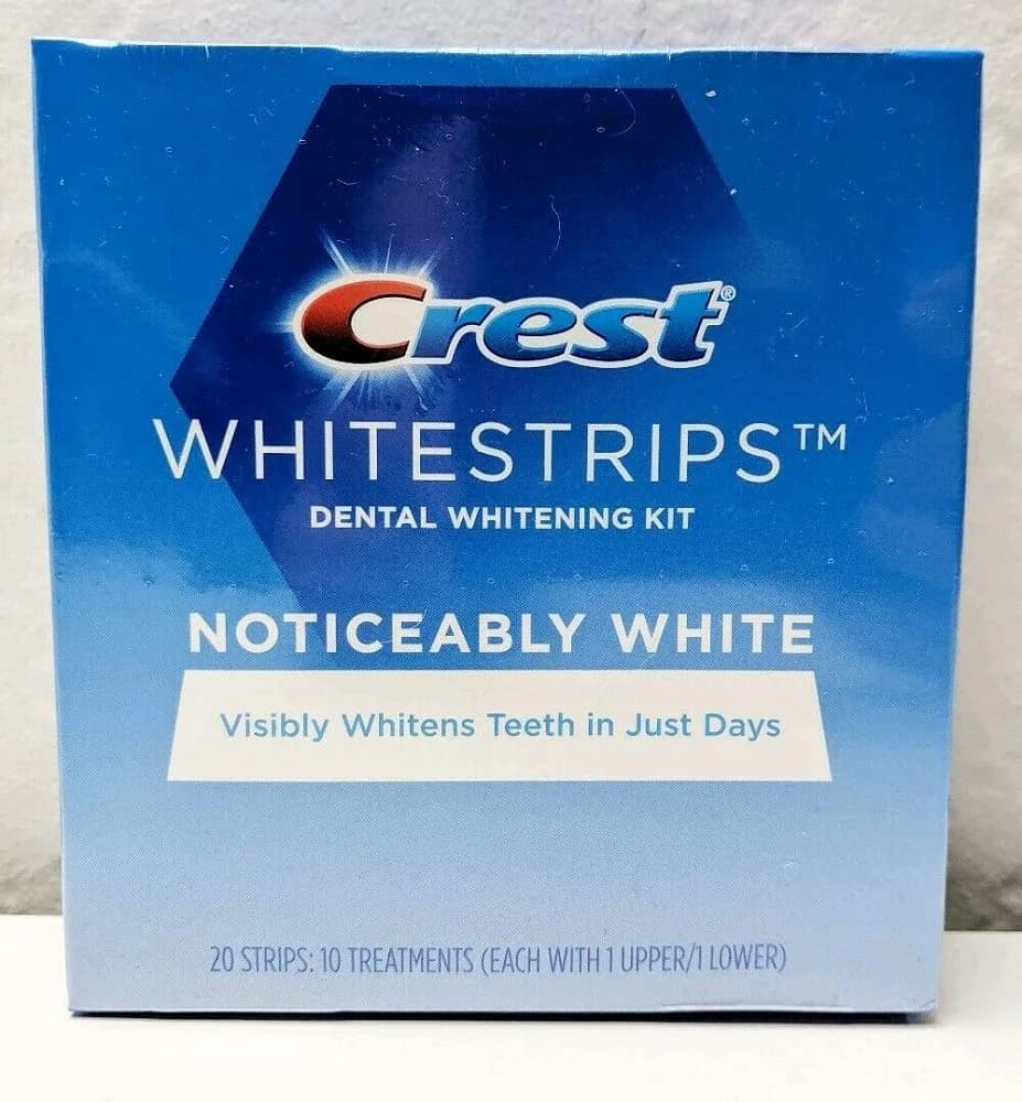 Crest Noticeably White Whitestrips 20 Count | Whiter Smile in 10 Days with Crest USA Quality — Orange