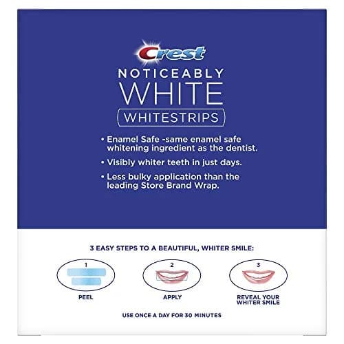 Crest Noticeably White Whitestrips 20 Count | Whiter Smile in 10 Days with Crest USA Quality thumbnail 2