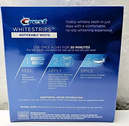Crest Noticeably White Whitestrips 20 Count | Whiter Smile in 10 Days with Crest USA Quality thumbnail 3