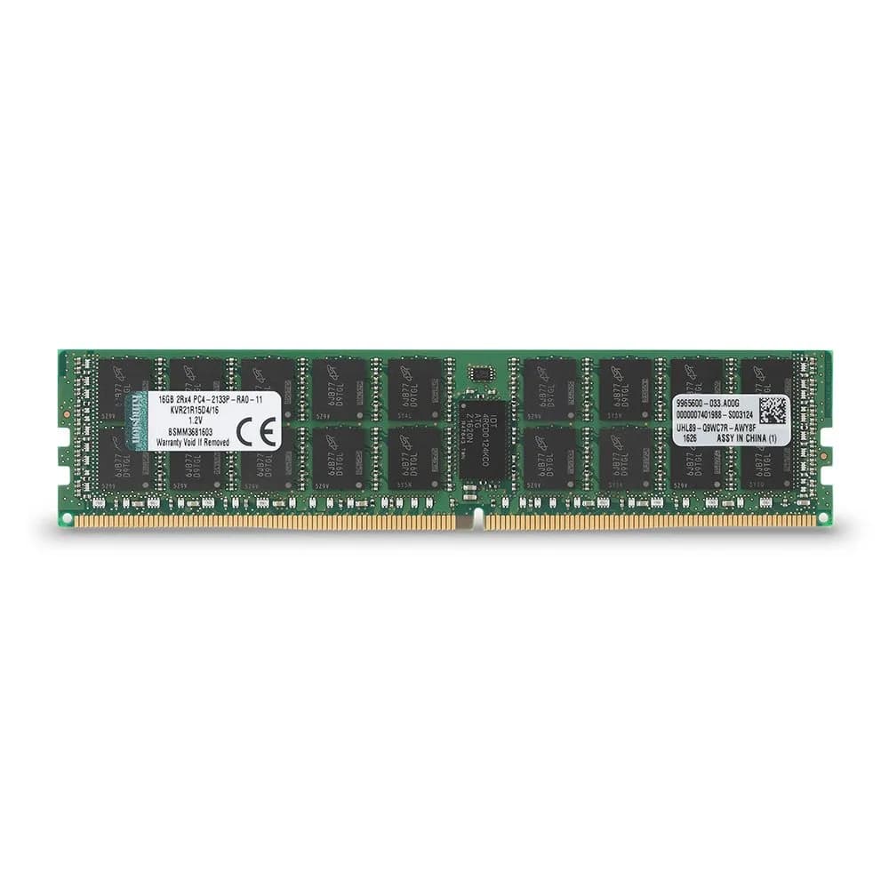 Kingston ValueRAM 16GB DDR4 2133MHz ECC Reg CL15 DIMM | Power-Efficient Server Memory — Multicolor