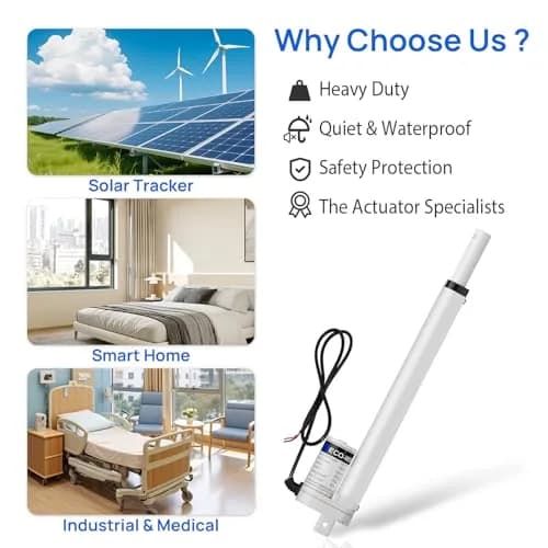 ECO-WORTHY Heavy Duty 330lbs/1500N Solar Tracker Linear Actuator 12V | Waterproof 300mm Stroke thumbnail 2