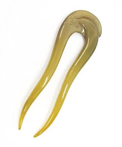 Marycrafts Buffalo Horn Hair Fork Hair Stick Hairpin Hair Accessories | Hand Carved Organic Horn, Gentle & Durable (14cm) thumbnail 4