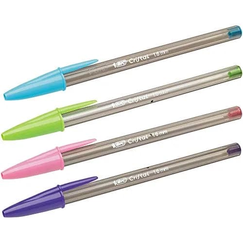 BIC Cristal Fun Ballpoint Pens with 5 Assorted Ink Colours | Wide 1.6mm Point, Pack of 10 for Bright, Flawless Writing thumbnail 4