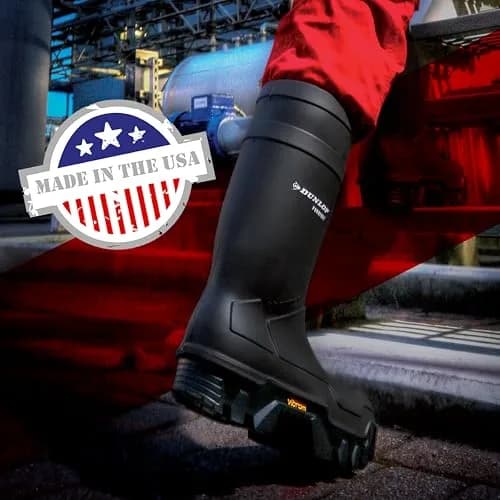 DUNLOP Explorer Safety Work Boots with Vibram Sole - Full Impact & Cold Insulation, Steel Toe, Waterproof, US Size 6-15 thumbnail 2