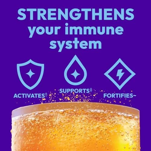 Emergen-C Immune+ Triple Action Immune Support Powder Super Orange 30 Count (9.9oz/280g) | 1000mg Vitamin C, BetaVia, Vitamin D thumbnail 2