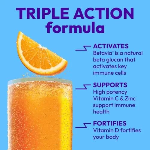 Emergen-C Immune+ Triple Action Immune Support Powder Super Orange 30 Count (9.9oz/280g) | 1000mg Vitamin C, BetaVia, Vitamin D thumbnail 3