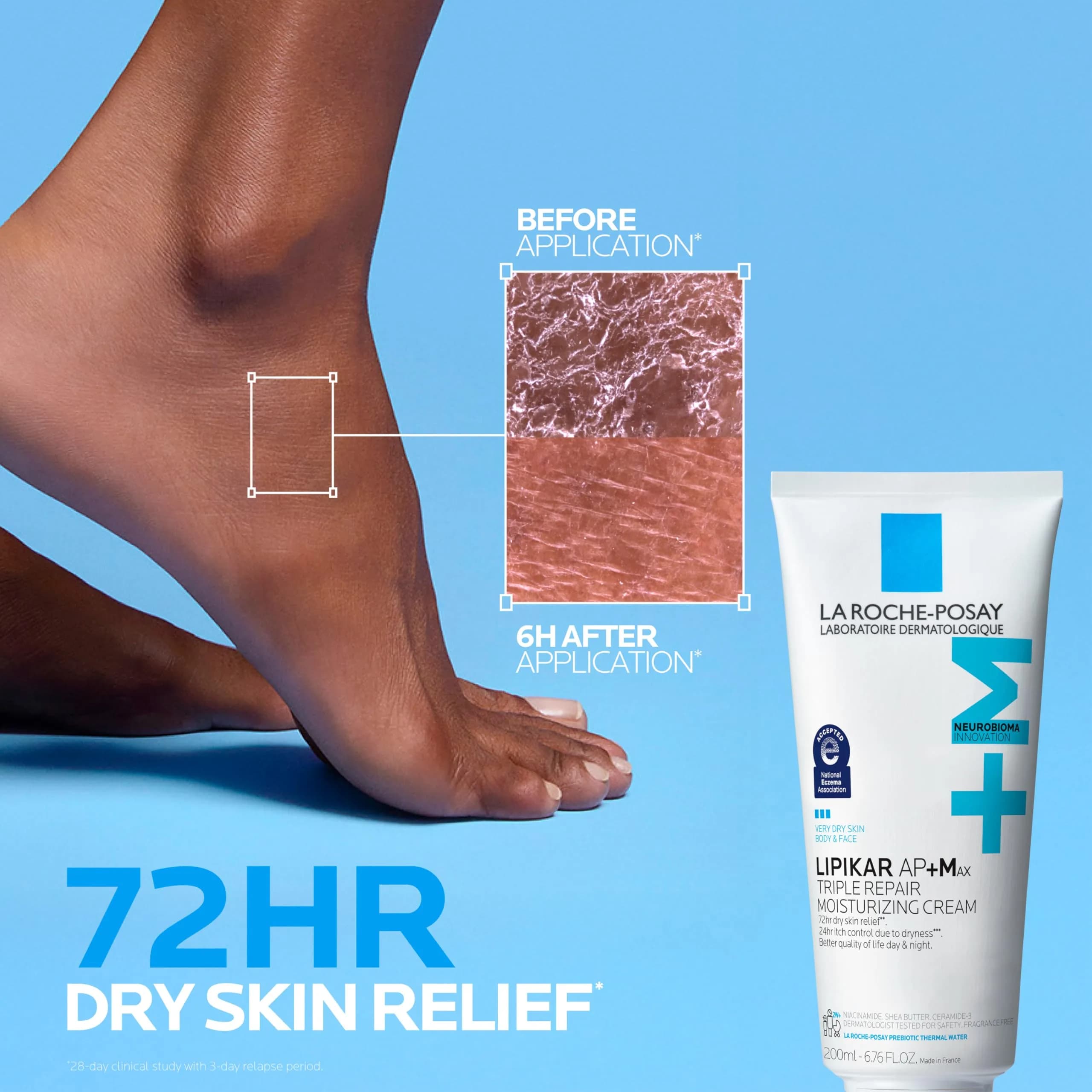 La Roche-Posay Lipikar AP+MAX Triple Repair Moisturizing Cream, 6.7 Fl Oz - Face & Body Lotion for Dry Skin - view 2