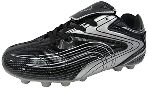 Vizari FG Soccer Cleats for Men, Women | FG Outdoor Football Shoes for Youth & Adults | Training, Matches & Practice Black/Silver thumbnail 1