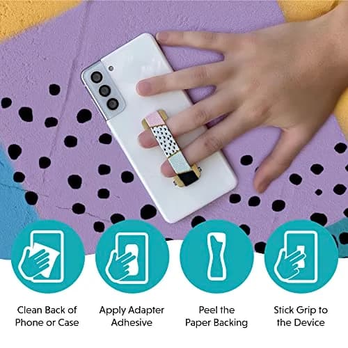 LOVEHANDLE Phone Grip for Most Smartphones and Mini Tablets | Slim, Pocket-Friendly, No-Residue Adhesive thumbnail 5