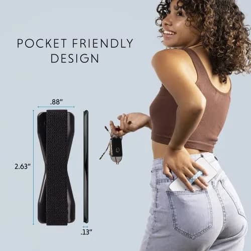 LOVEHANDLE Phone Grip for Most Smartphones and Mini Tablets | Slim, Pocket-Friendly, No-Residue Adhesive thumbnail 2