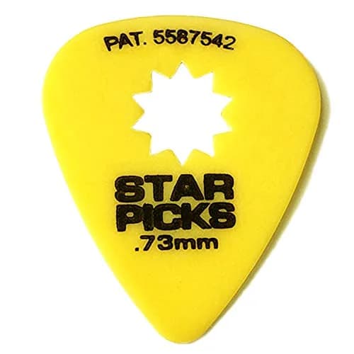 Cleartone Star Picks 0.73mm Yellow | Patented Star-Shaped Grip Guitar Plectrums (72-Pack) thumbnail 1
