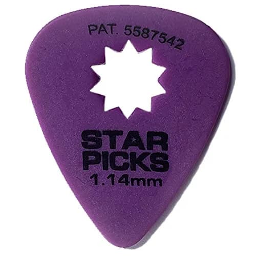 Everly Star Guitar Picks 1.14mm Purple (72 Pack) | Patented Star Grip for Maximum Control thumbnail 1