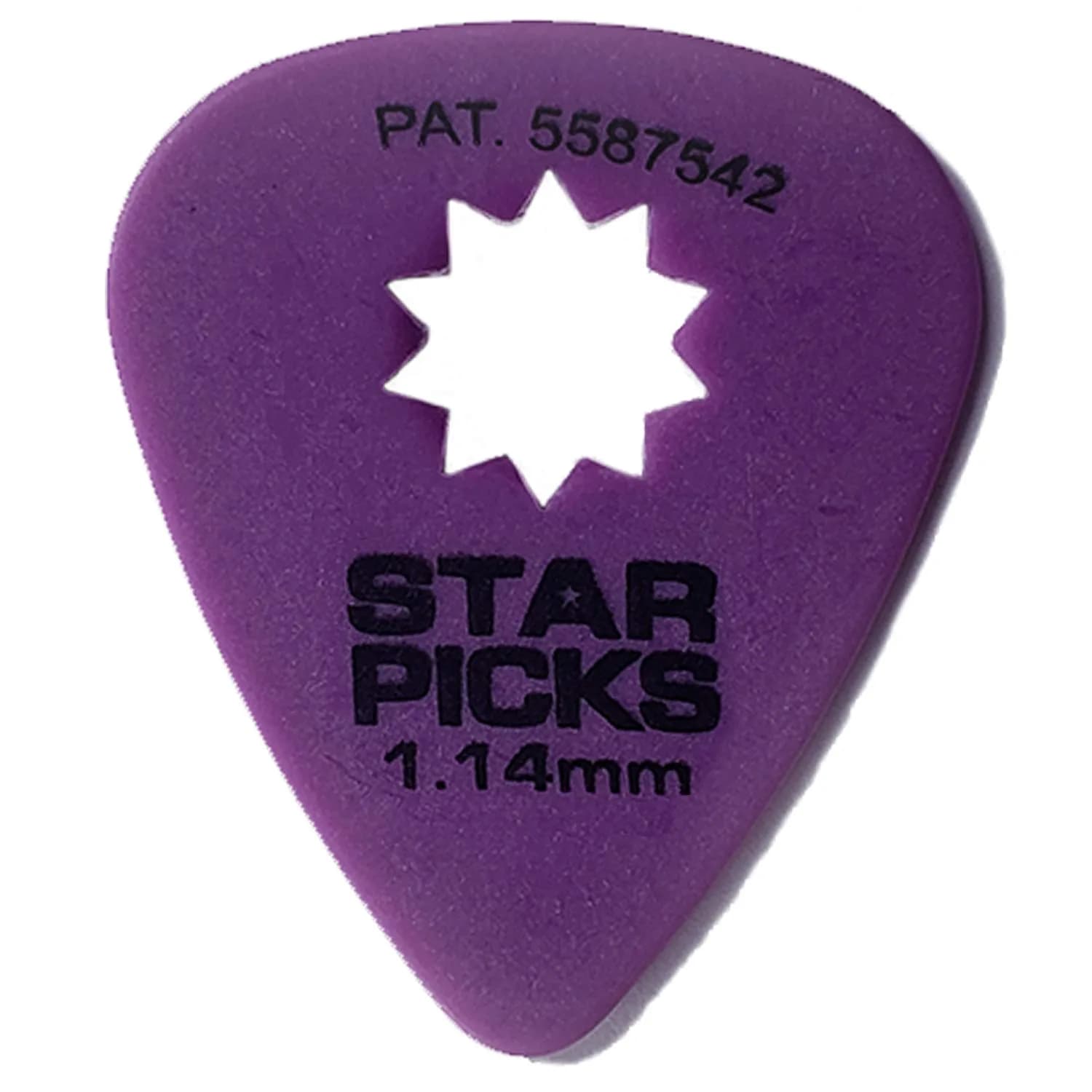 Everly Star Guitar Picks 1.14mm Purple (72 Pack) | Patented Star Grip for Maximum Control — Purple