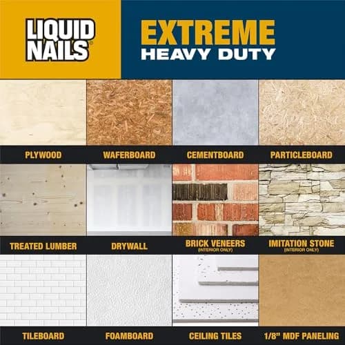 Liquid Nails LN-907 10 oz White Heavy Duty Construction Adhesive | Extreme All-Weather Bonding thumbnail 6