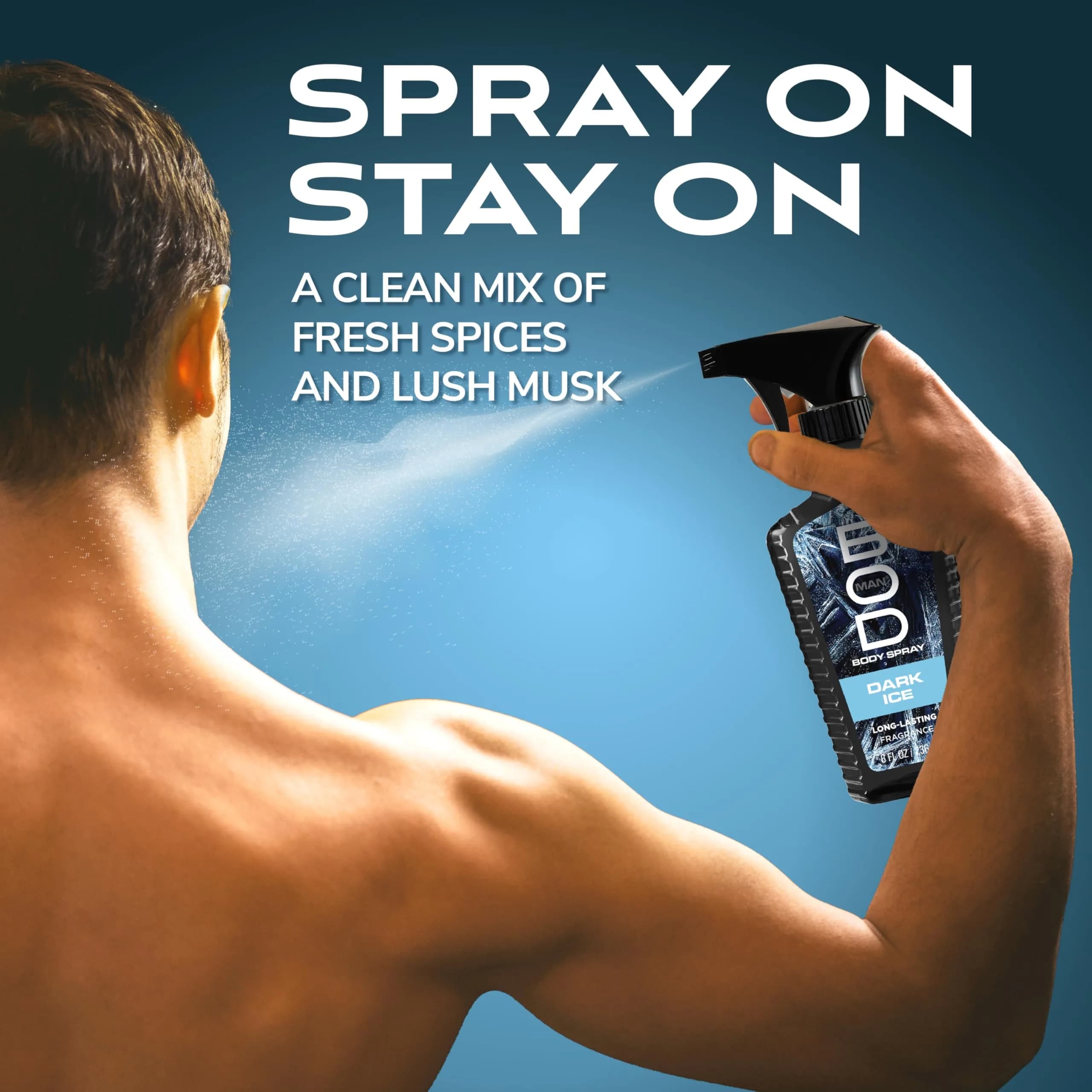 BOD man Dark Ice Fragrance Body Spray 236ml (8 fl oz) | Masculine Aquatic Scent - view 6