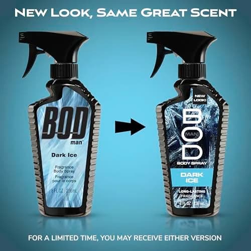 BOD man Dark Ice Fragrance Body Spray 236ml (8 fl oz) | Masculine Aquatic Scent thumbnail 2