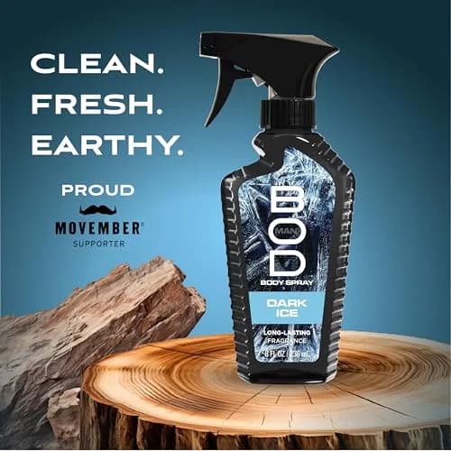 BOD man Dark Ice Fragrance Body Spray 236ml (8 fl oz) | Masculine Aquatic Scent thumbnail 3