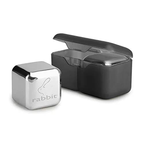 Rabbit Jumbo Chilling Stones - Premium Stainless Steel Whiskey Rocks for Chilling Fine Spirits and Beverages, Reusable Drink Cooling Stones with Storage Case thumbnail 1