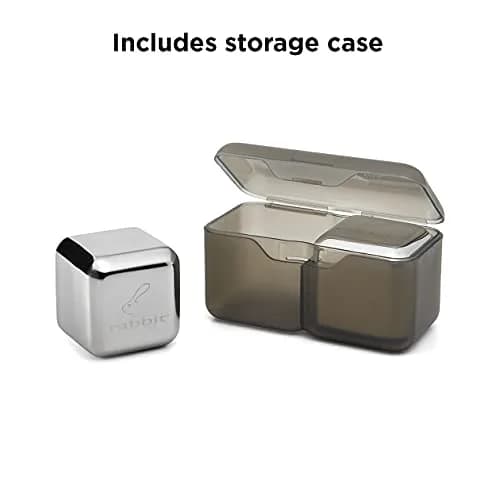 Rabbit Jumbo Chilling Stones - Premium Stainless Steel Whiskey Rocks for Chilling Fine Spirits and Beverages, Reusable Drink Cooling Stones with Storage Case thumbnail 4