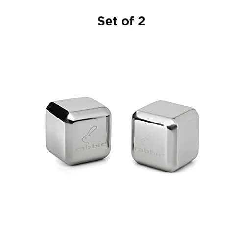 Rabbit Jumbo Chilling Stones - Premium Stainless Steel Whiskey Rocks for Chilling Fine Spirits and Beverages, Reusable Drink Cooling Stones with Storage Case thumbnail 5