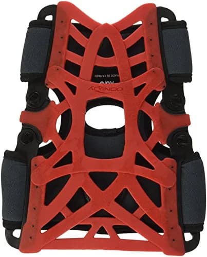DonJoy Reaction Web Knee Brace with Compression Undersleeve, Red, X-Small/Small | Orthopedic Brace for Patellofemoral Pain Syndrome thumbnail 1