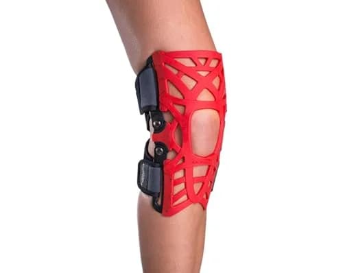 DonJoy Reaction Web Knee Brace with Compression Sleeve for Front Knee Pain, Mild Arthritis, Kneecap Misalignment & Overuse Injuries - Red - X-Large/2X-Large thumbnail 3