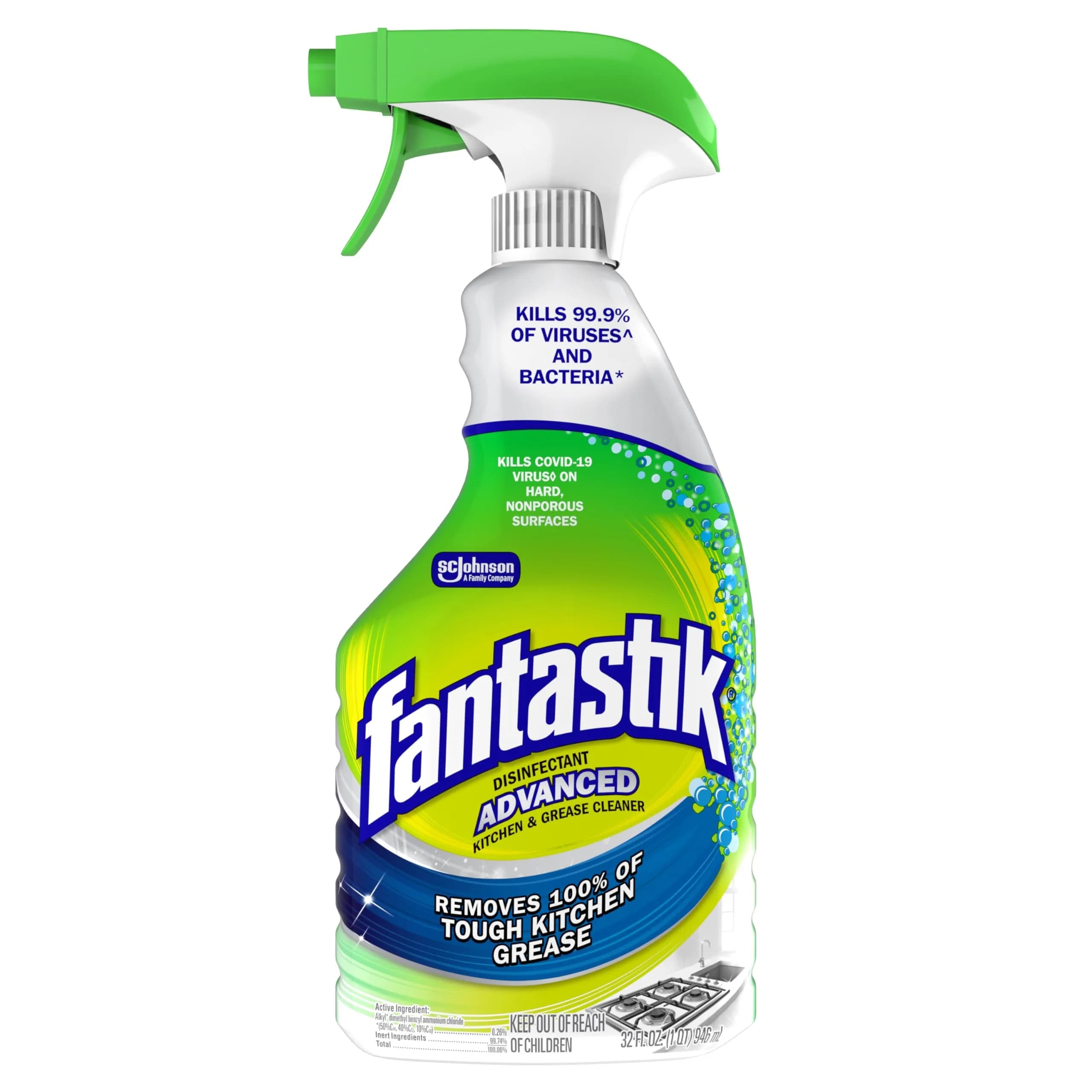 Fantastik Advanced Kitchen and Grease Cleaner 946ml (32 fl oz) | Cuts Tough Grease & Grime - main product image