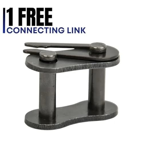 Jeremywell #40 Roller Chain 10 Feet with 1 Connecting Link | Heavy-Duty Industrial Chain for Go Karts & Machinery thumbnail 9