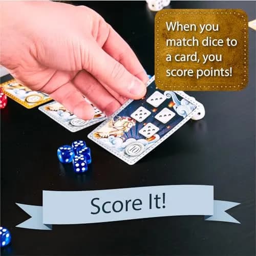 Calliope Roll for It! Deluxe Edition Dice Card Game 15.2cm (6in) | Strategy Game for 2-8 Players thumbnail 5