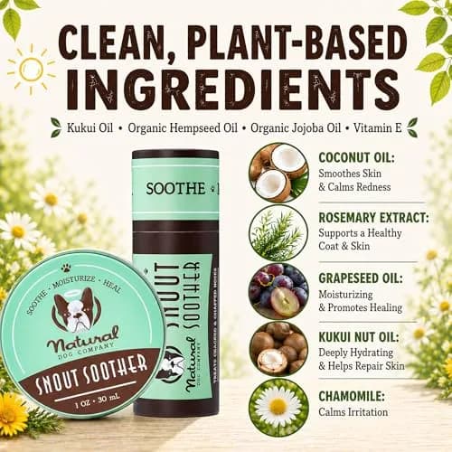 Natural Dog Company Snout Soother 0.15 oz Travel Stick | Nourishing Nose Balm for All Breeds thumbnail 4