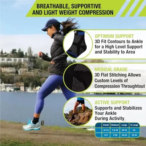 Pro-Tec Athletics 3D Flat Ankle Support Medium | Breathable, Custom Fit, Full Range Motion thumbnail 4