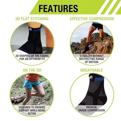 Pro-Tec Athletics 3D Flat Ankle Support Medium | Breathable, Custom Fit, Full Range Motion thumbnail 5