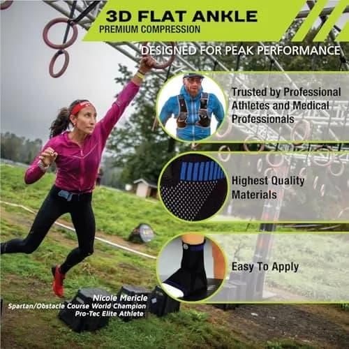 Pro-Tec Athletics 3D Flat Ankle Support Medium | Breathable, Custom Fit, Full Range Motion thumbnail 2