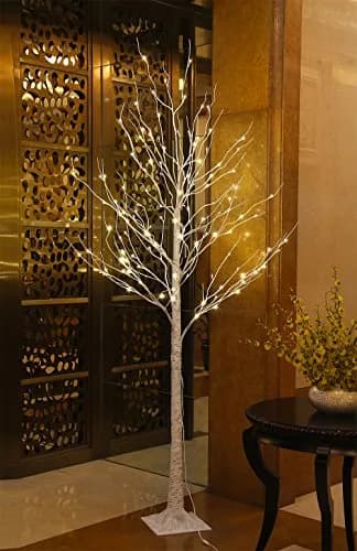 LIGHTSHARE 8FT Birch Tree with 132 LED Lights | Indoor & Outdoor Festival Decor (70-120 chars) thumbnail 4