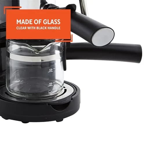 Imusa 4 Cup Glass Replacement Carafe with Black Handle for Coffeemaker | Elegant & Compatible thumbnail 3